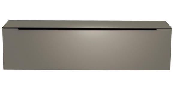 LOWBOARD Grau, Schwarz  - Schwarz/Grau, Design, Glas/Holzwerkstoff (160cm) - Moderano