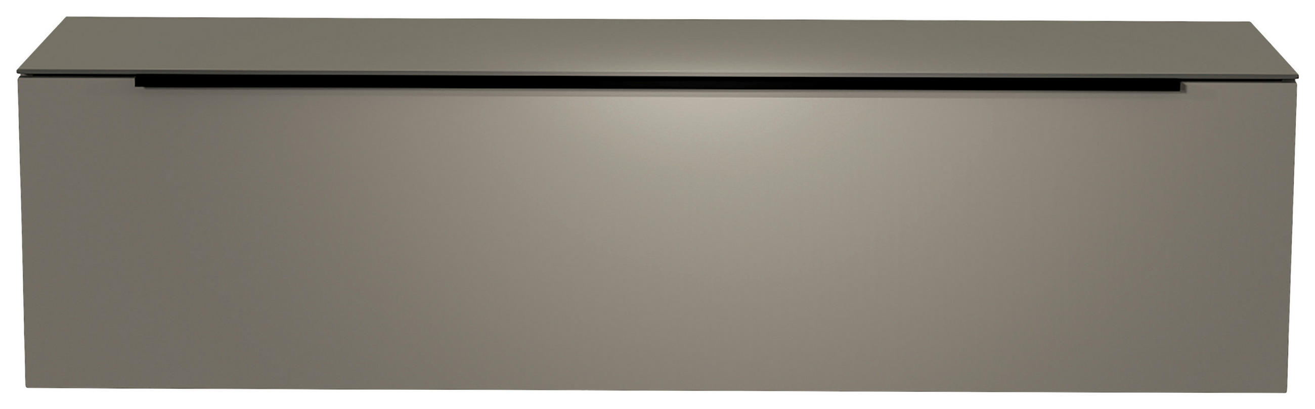 LOWBOARD in 160/41/45 cm - Schwarz/Grau, Design, Glas/Holzwerkstoff (160/41/45cm) - Moderano