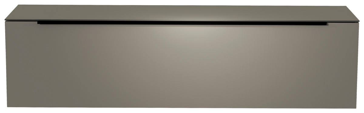 LOWBOARD  in 160/41/45 cm  - Schwarz/Grau, Design, Glas/Holzwerkstoff (160/41/45cm) - Moderano