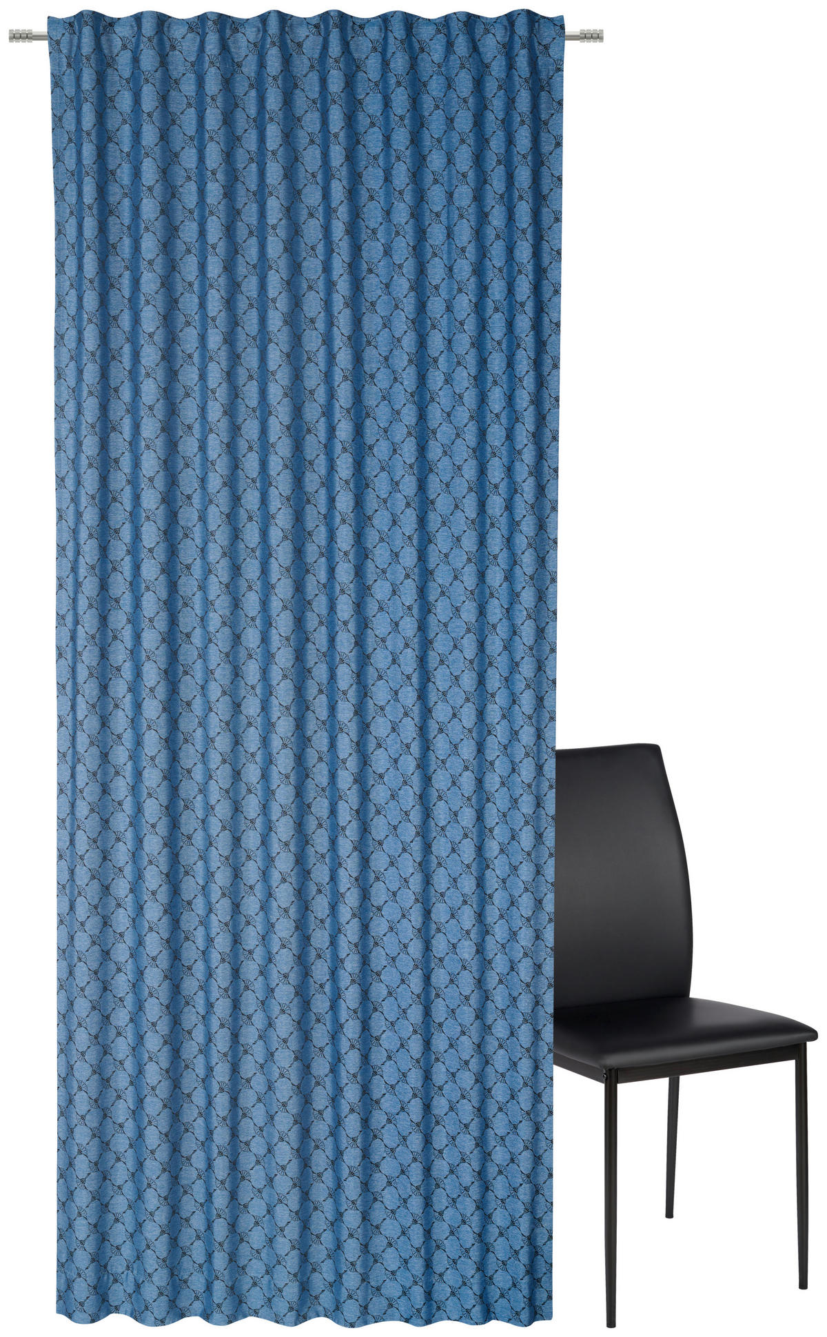 FERTIGVORHANG blickdicht  - Blau, Design, Textil (130/250cm) - Joop!
