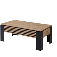 COUCHTISCH 60/110/43-65 cm rechteckig Schwarz, Eiche Artisan  - Schwarz/Eiche Artisan, Design, Holzwerkstoff (60/110/43-65cm) - MID.YOU