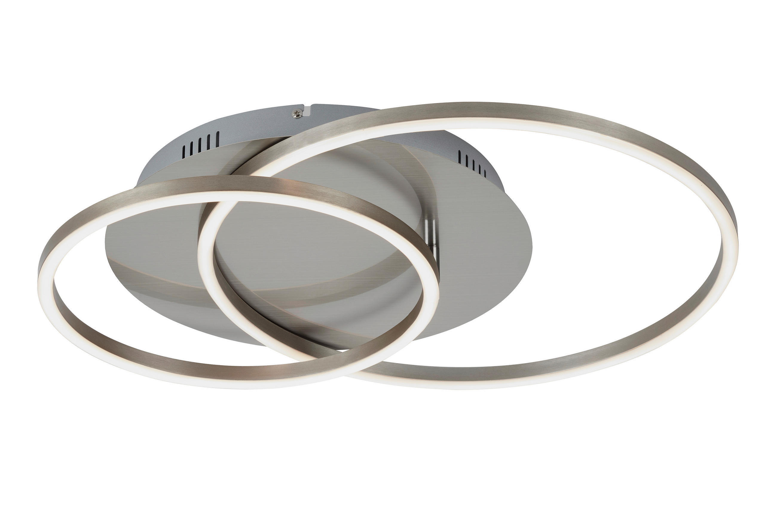 LED-TAKLAMPA 51,5/39,5/8 cm  - nickelfärgad, Design, metall/plast (51,5/39,5/8cm)