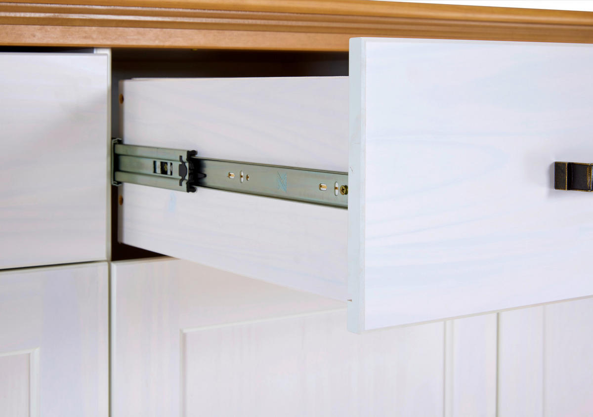 KOMMODE  in 166/104/48 cm  - Eichefarben/Schwarz, Design, Holz/Metall (166/104/48cm) - Livetastic