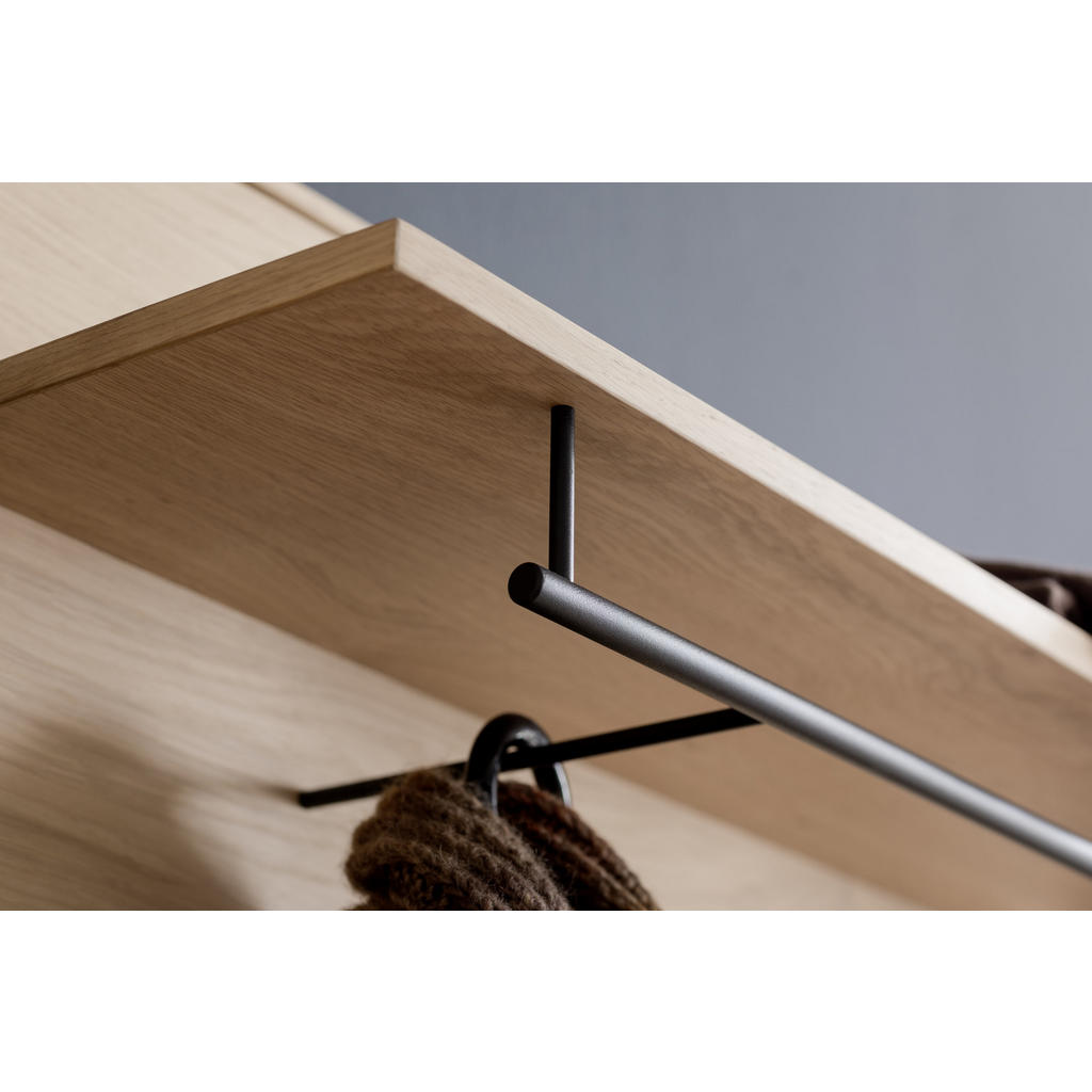 Thumbnail - Mid.you Garderobenpaneel, Eiche, Holz, Holzwerkstoff, Balkeneiche, furniert, massiv, 93x86x30 cm, Hutablage, Kleiderstan...