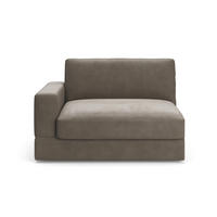 SOFAELEMENT FABIO E Flachgewebe Schlammfarben  - Schlammfarben/Schwarz, MODERN, Kunststoff/Textil (132/87/108cm) - Sit & More