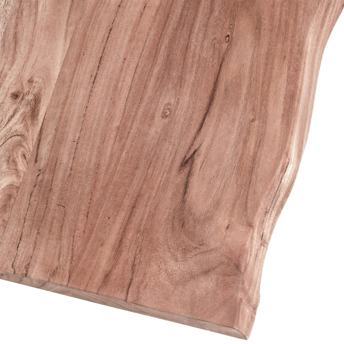 ESSTISCH in Metall, Holz   - Schwarz/Akaziefarben, Modern, Holz/Metall (180/76/90cm) - Livetastic