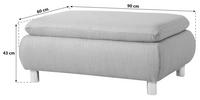 HOCKER Velours Schwarz  - Schwarz, Design, Textil/Metall (90/43/60cm) - Max Winzer