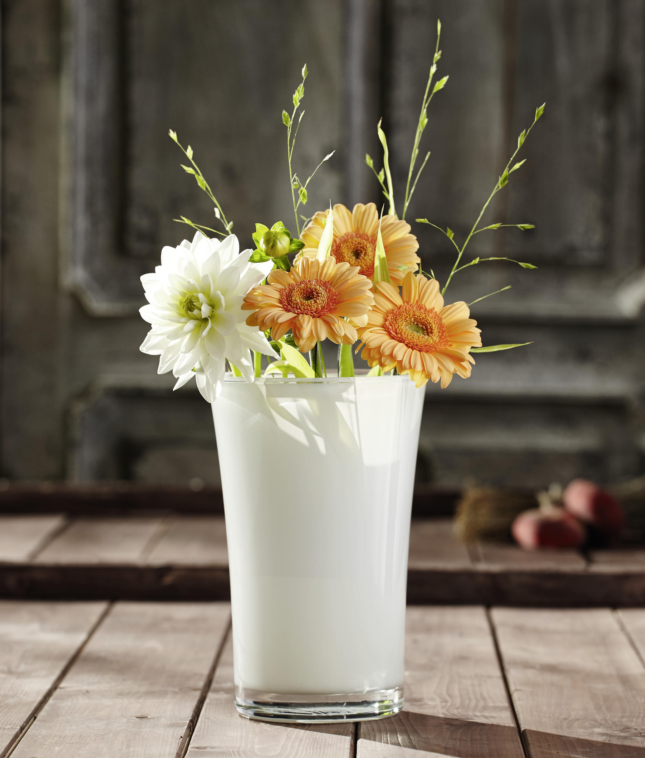 VASE Bloom 22 cm  - Weiß, Design, Glas (22cm) - Leonardo