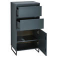 KOMMODE  in 50/103/38 cm  - Anthrazit/Schwarz, KONVENTIONELL, Holzwerkstoff/Metall (50/103/38cm) - Carryhome
