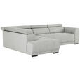 ECKSOFA Grau Struktur  - Schwarz/Grau, Design, Kunststoff/Textil (205/284cm) - Xora