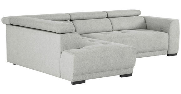 ECKSOFA Grau Struktur - Schwarz/Grau, Design, Kunststoff/Textil (205/284cm) - Xora