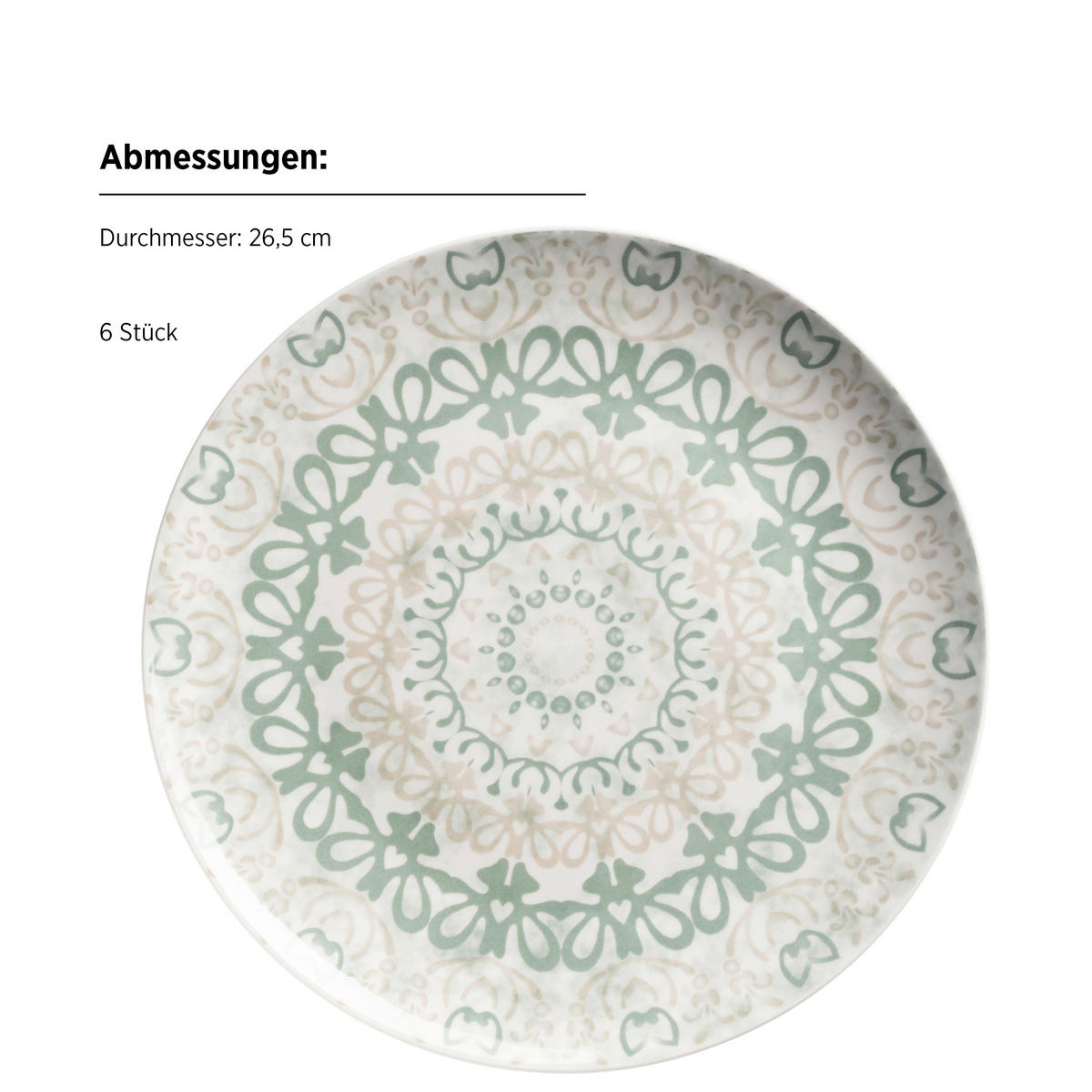 TELLERSET ORNEA 18-teilig  - Türkis/Braun, Basics, Keramik - Mäser