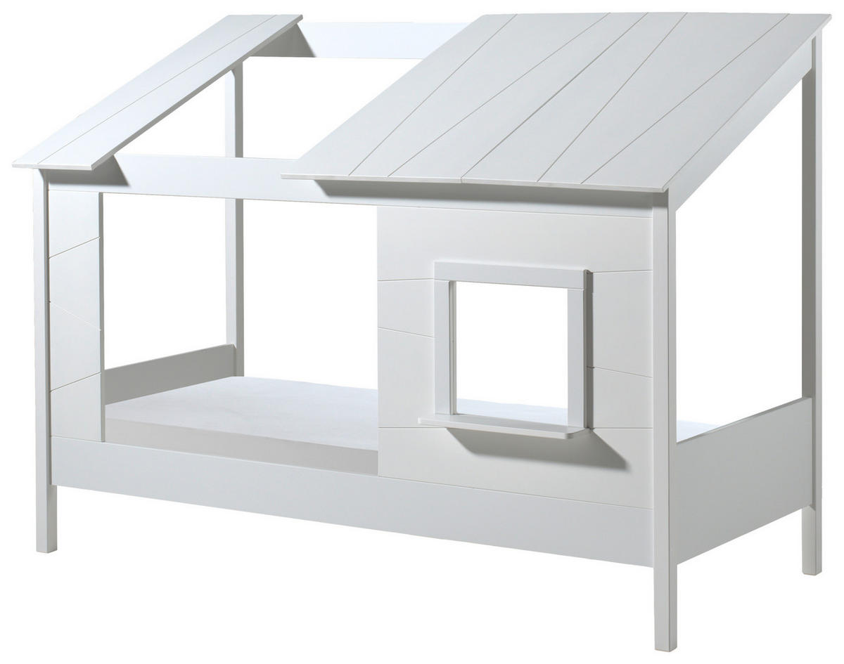 HAUSBETT 90/200 cm  in Weiß  - Weiß, KONVENTIONELL, Holzwerkstoff (90/200cm) - MID.YOU