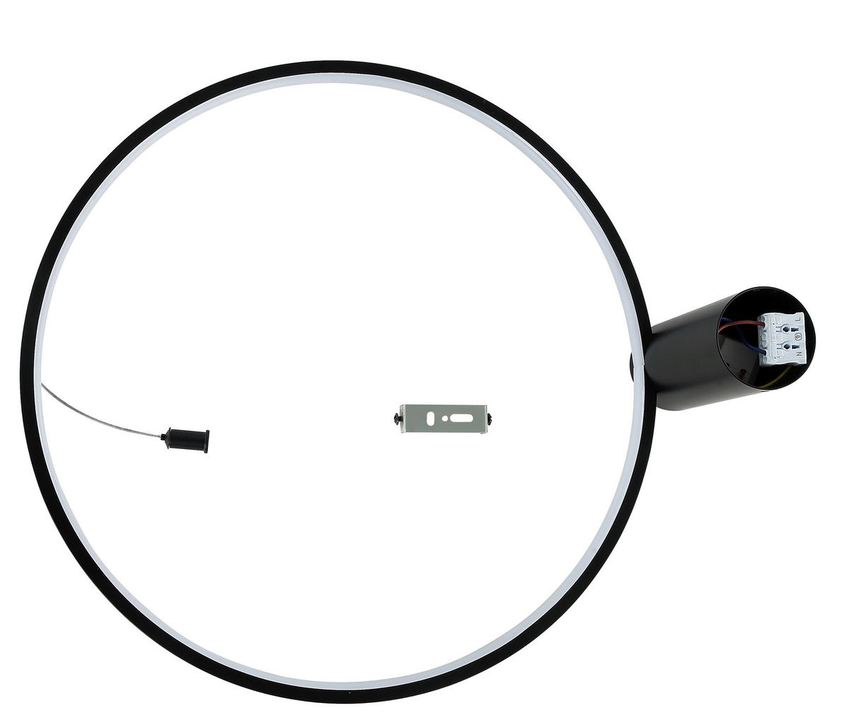 DECKENLEUCHTE Ring 16/60/60 cm  - Schwarz, Design, Metall (16/60/60cm)