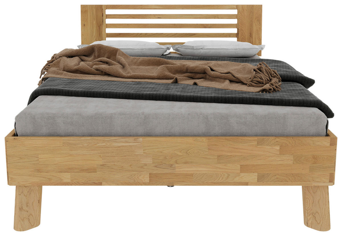 BETT - Wildeiche/Naturfarben, MODERN, Holz (140/200cm) - MID.YOU