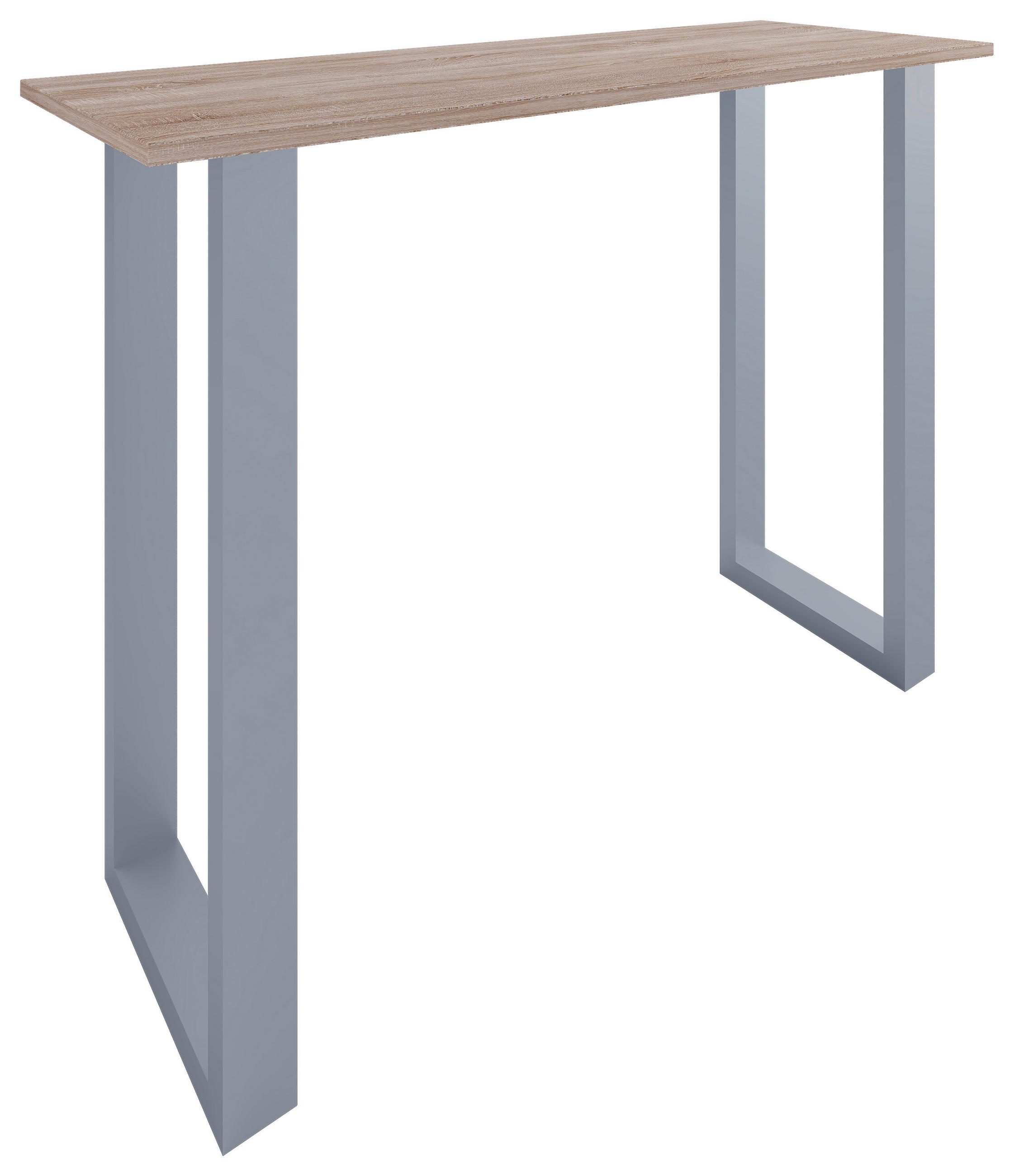 BARTISCH in Metall, Holzwerkstoff 140/102/50 cm   - Silberfarben/Sonoma Eiche, KONVENTIONELL, Holzwerkstoff/Metall (140/102/50cm)