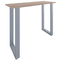 BARBORD i metall, trämaterial  140/102/50 cm  - Sonoma ek/silver, Klassisk, metall/trämaterial (140/102/50cm)