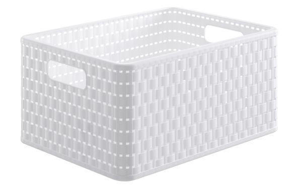 KORB  - Weiß, Basics, Kunststoff (36,8/27,8/19,1cm) - Rotho