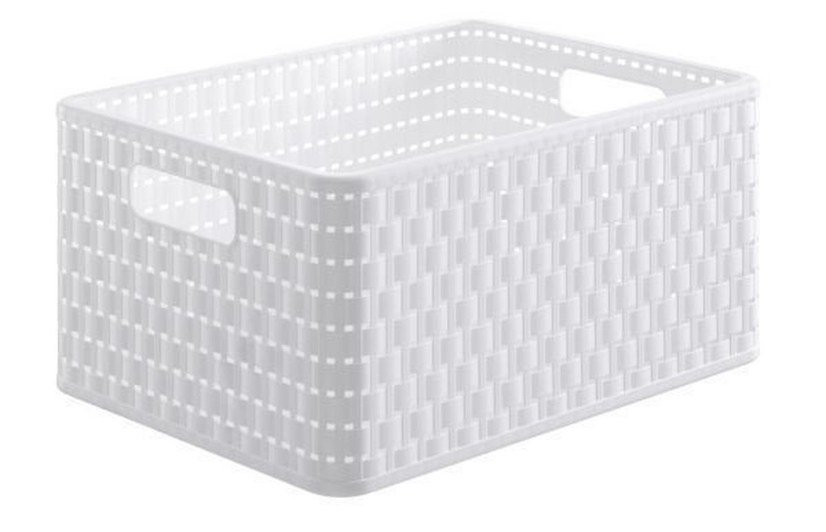 KORB  - Weiß, Basics, Kunststoff (36,8/27,8/19,1cm) - Rotho