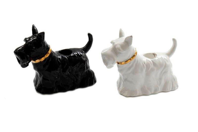 GYERTYATARTÓ - fekete/fehér, Basics, kerámia (15/10.5/5.5cm)