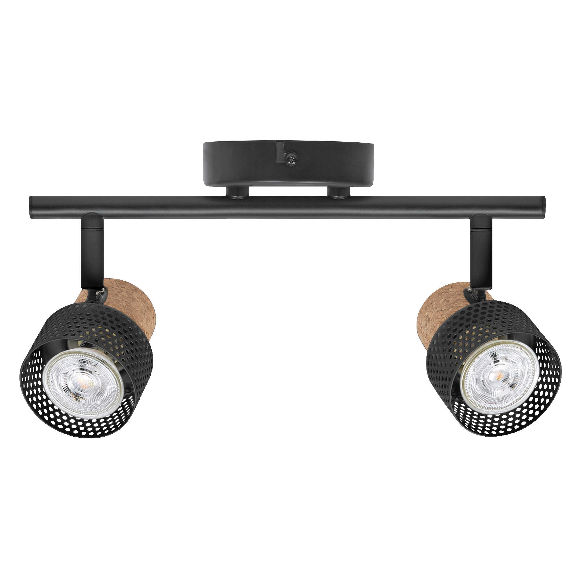 LED-STRAHLER 33,8/10/13,6 cm   - Schwarz, Basics, Holz/Metall (33,8/10/13,6cm) - Osram