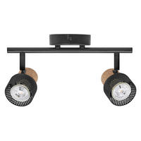 LED-STRAHLER 33,8/10/13,6 cm   - Schwarz, Basics, Holz/Metall (33,8/10/13,6cm) - Osram