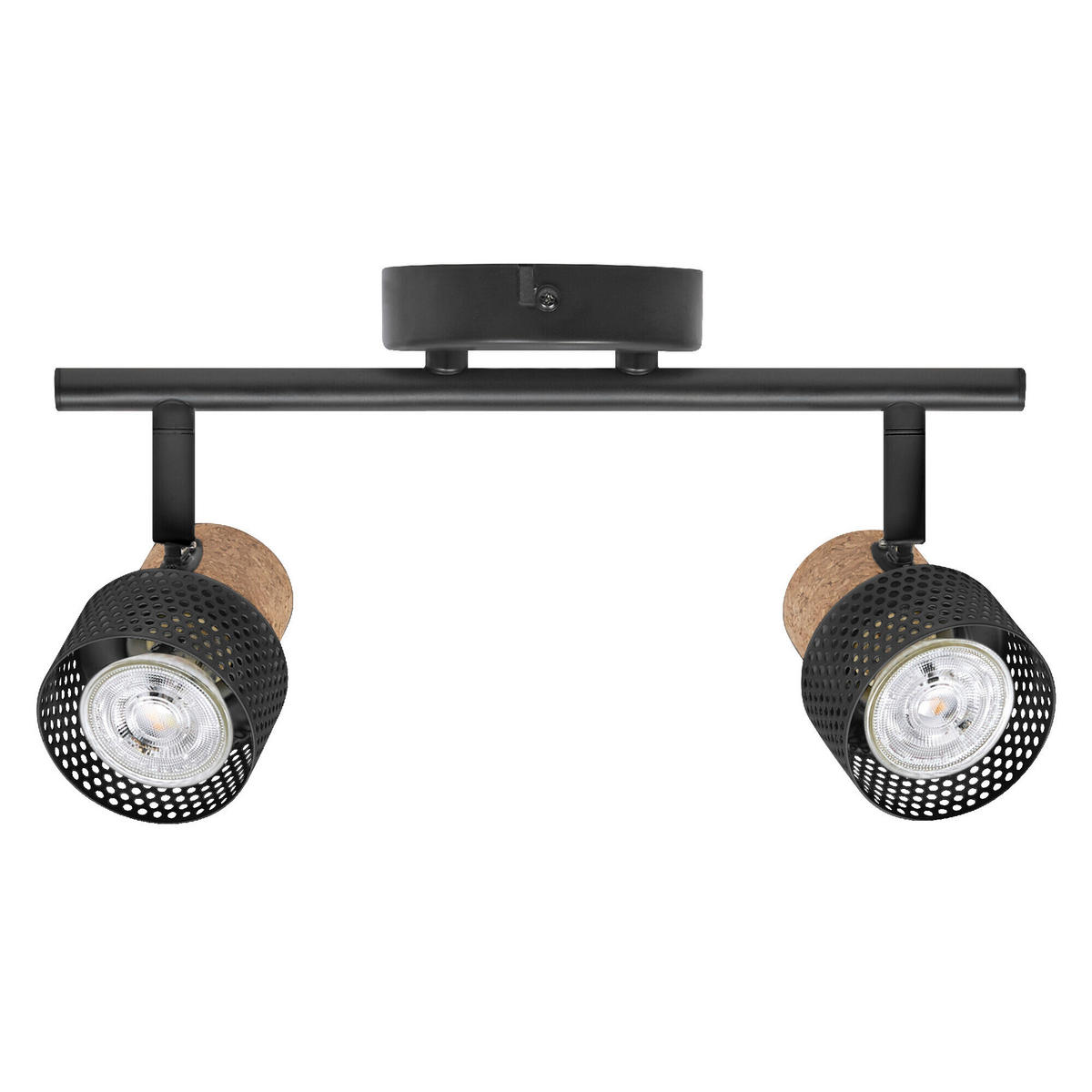 LED-STRAHLER 33,8/10/13,6 cm   - Schwarz, Basics, Holz/Metall (33,8/10/13,6cm) - Osram