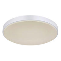 LED-DECKENLEUCHTE  41/6 cm    - Silberfarben/Opal, Basics, Kunststoff/Metall (41/6cm) - Globo