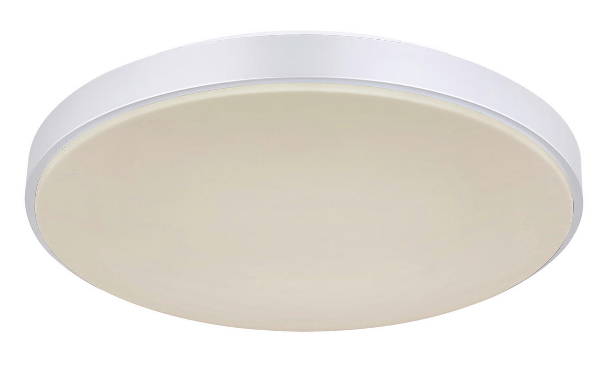 STROPNA LED-SVETILKA   //2700-6500 K/230 V/ - srebrne barve/bela, Basics, kovina/umetna masa (41/6cm) - Globo