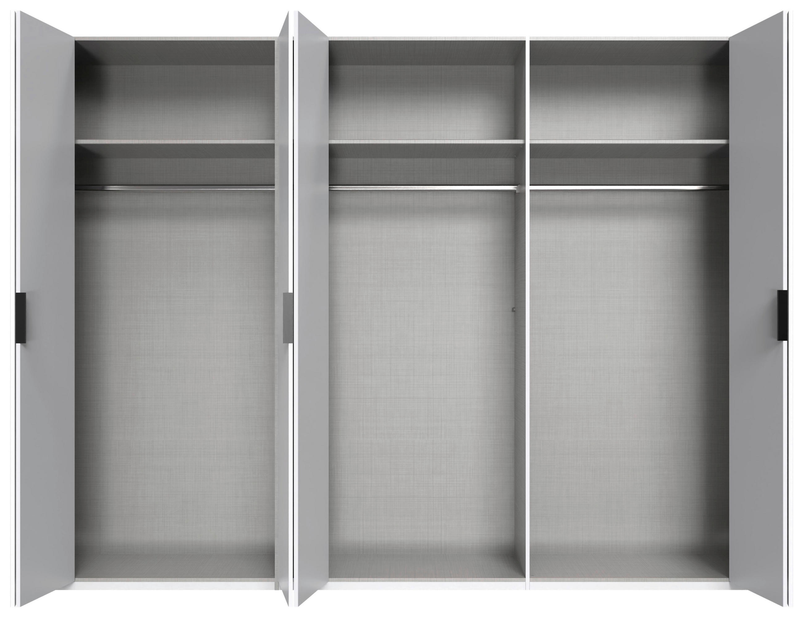 FALTTÜRENSCHRANK in Weiss  - Weiss/Schwarz, Design, Holzwerkstoff (300/216/58cm) - Boxxx