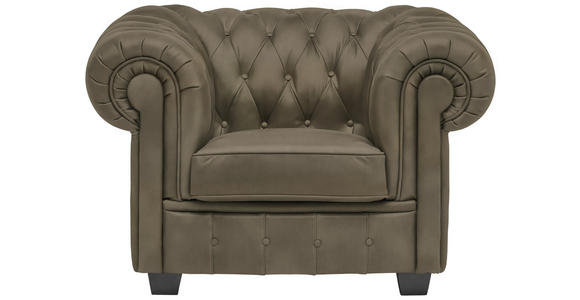 CHESTERFIELD-SESSEL - Wengefarben/Schlammfarben, LIFESTYLE, Holz/Textil (115/76,5/96cm) - Landscape