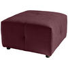 HOCKER in Textil Bordeaux  - Bordeaux/Schwarz, Design, Kunststoff/Textil (72/44/72cm) - Livetastic