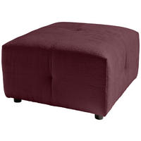 HOCKER in Textil Bordeaux  - Bordeaux/Schwarz, Design, Kunststoff/Textil (72/44/72cm) - Livetastic