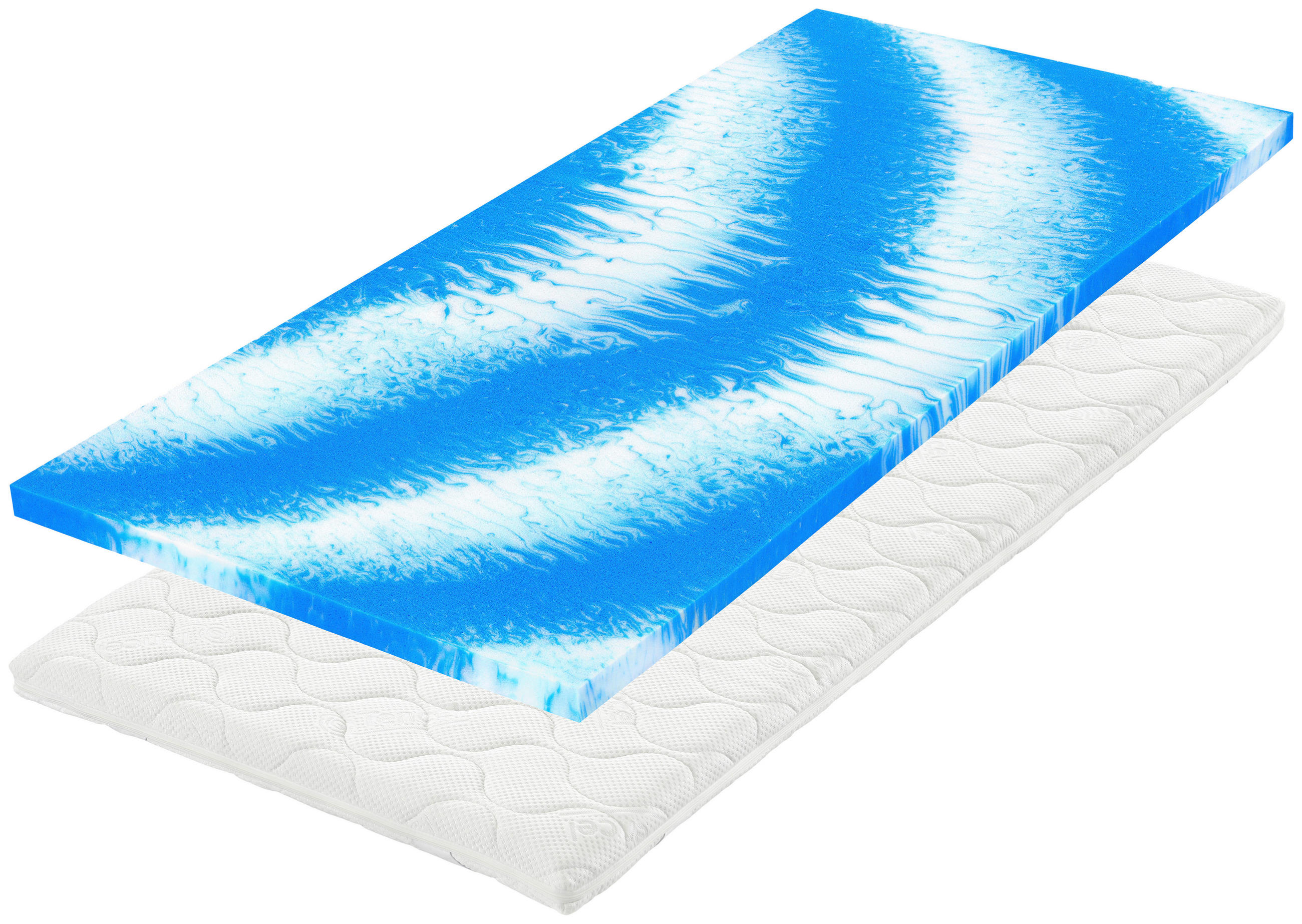 VRCHNÍ MATRACE, 90/200 cm - bílá, Basics, textil (90/200cm) - Novel