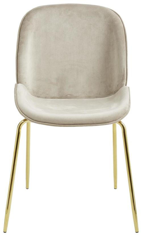 Stuhl Mit Samt Bezug In Taupe Entdecken