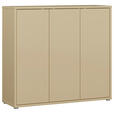 SCHUHSCHRANK  in 109,2/99,1/34,9 cm  - Hellgelb/Grau, MODERN, Holzwerkstoff/Kunststoff (109,2/99,1/34,9cm) - Carryhome