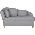 LIEGE  in Flachgewebe Grau  - Grau, LIFESTYLE, Holz/Textil (85/97/180cm) - Novel