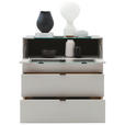 HIGHBOARD Hellgrau  121,9/121,5/45,2 cm  - Hellgrau/Schwarz, Design, Glas/Keramik (121,9/121,5/45,2cm) - Dieter Knoll