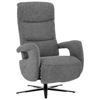 RELAXSESSEL in Textil Grau  - Schwarz/Grau, Design, Textil/Metall (71/112/83cm) - Beldomo Style