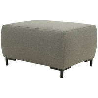 HOCKER Webstoff Graubraun  - Graubraun/Schwarz, Design, Textil/Metall (88/44/68cm) - LOOKS by W.Joop