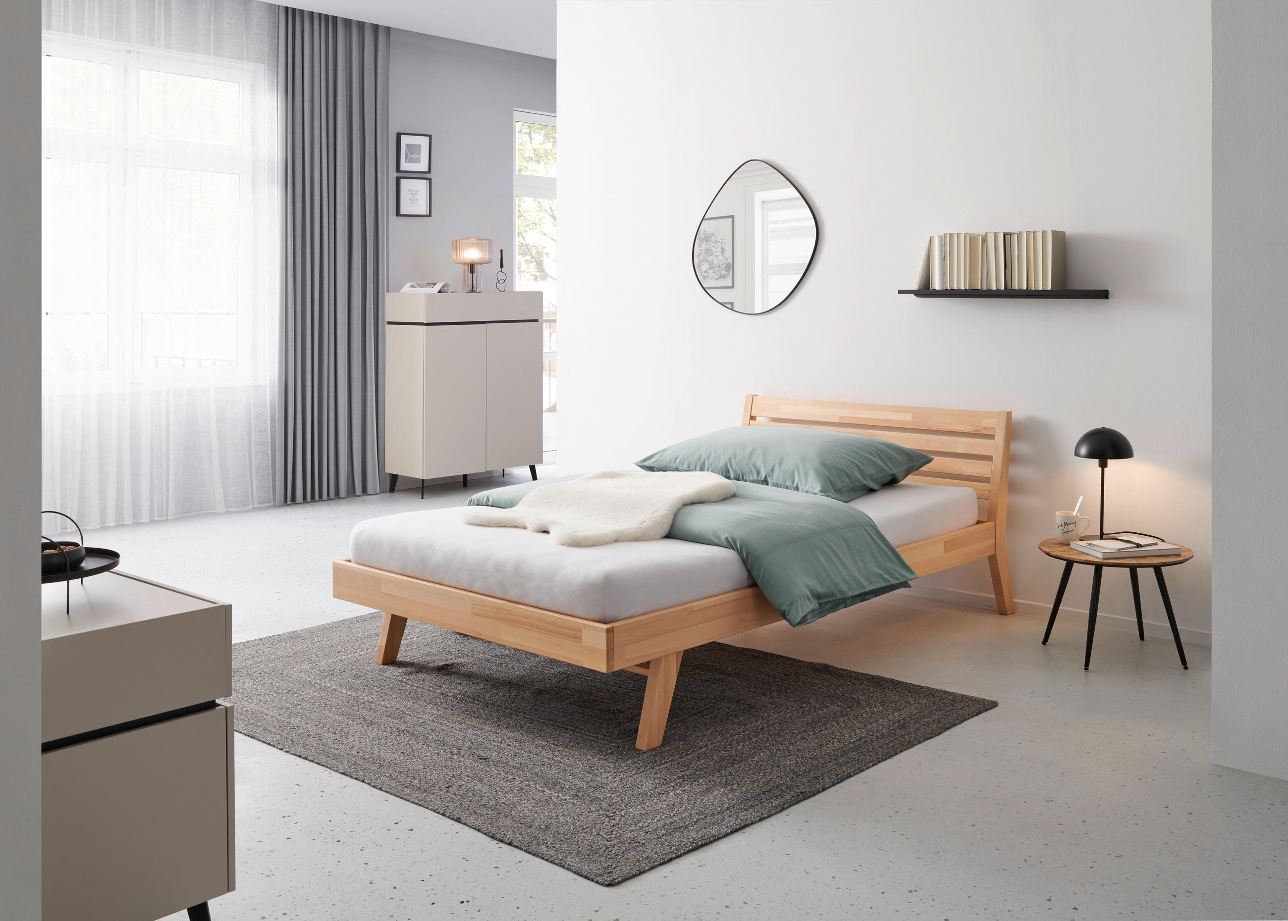 BETT 140/200 cm  Kernbuche   - Kernbuche, Modern, Holz (140/200cm) - MID.YOU