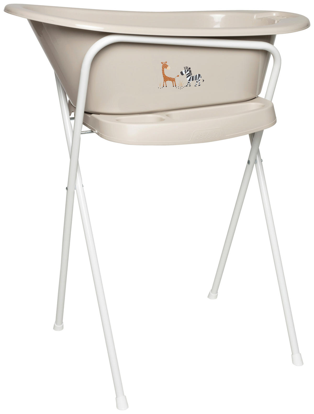 BABYBADEWANNE STEPPE  - Taupe, Basics, Kunststoff (86/44/32cm) - Bebe Jou