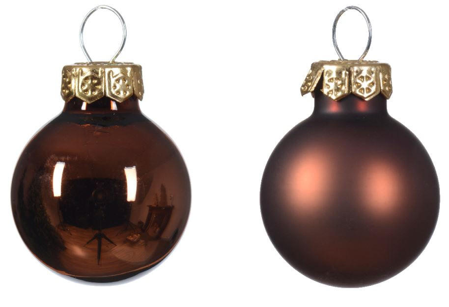 CHRISTBAUMKUGEL-SET 2,50 cm 24-teilig  - Braun, KONVENTIONELL, Glas (2,50cm) - X-Mas