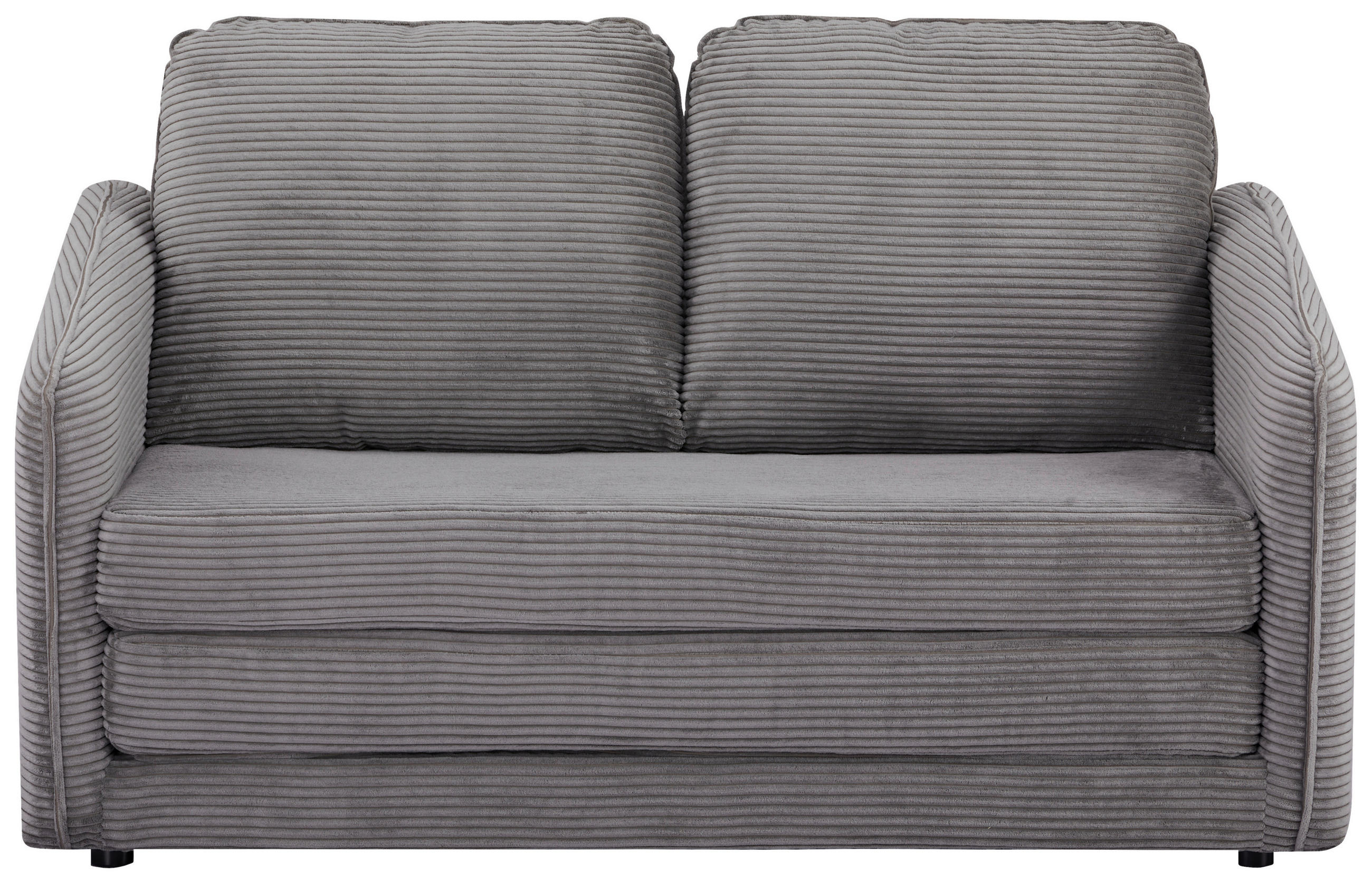 SCHLAFSOFA Cord Grau  - Schwarz/Grau, MODERN, Kunststoff/Textil (139/84/72cm) - MID.YOU