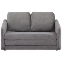 SCHLAFSOFA Cord Grau  - Schwarz/Grau, MODERN, Kunststoff/Textil (139/84/72cm) - MID.YOU