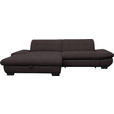 ECKSOFA in Mikrofaser Braun  - Schwarz/Braun, Design, Textil/Metall (198/290cm) - Xora