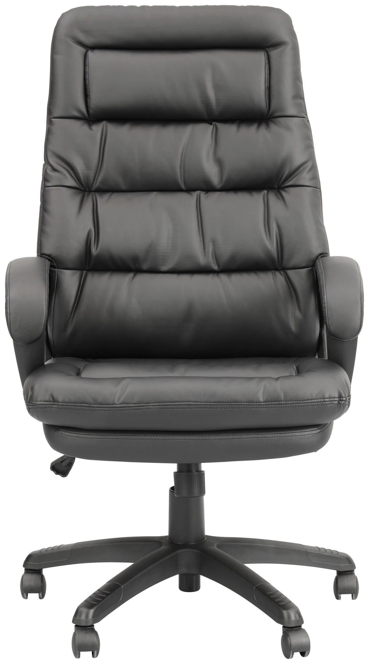 KANCELÁRSKE KRESLO, vzhľad kože, čierna - čierna, Modern, textil/plast (67/113-122.5/78cm) - MID.YOU