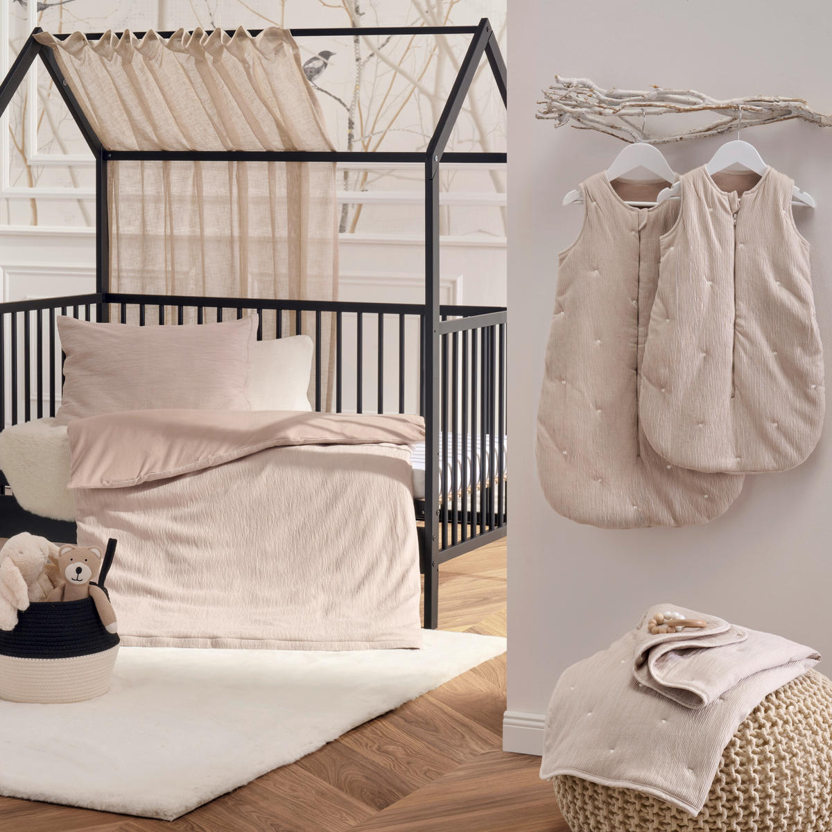 BABYBETTWÄSCHE 100/135 cm  - Beige, Trend, Textil (100/135cm) - Patinio