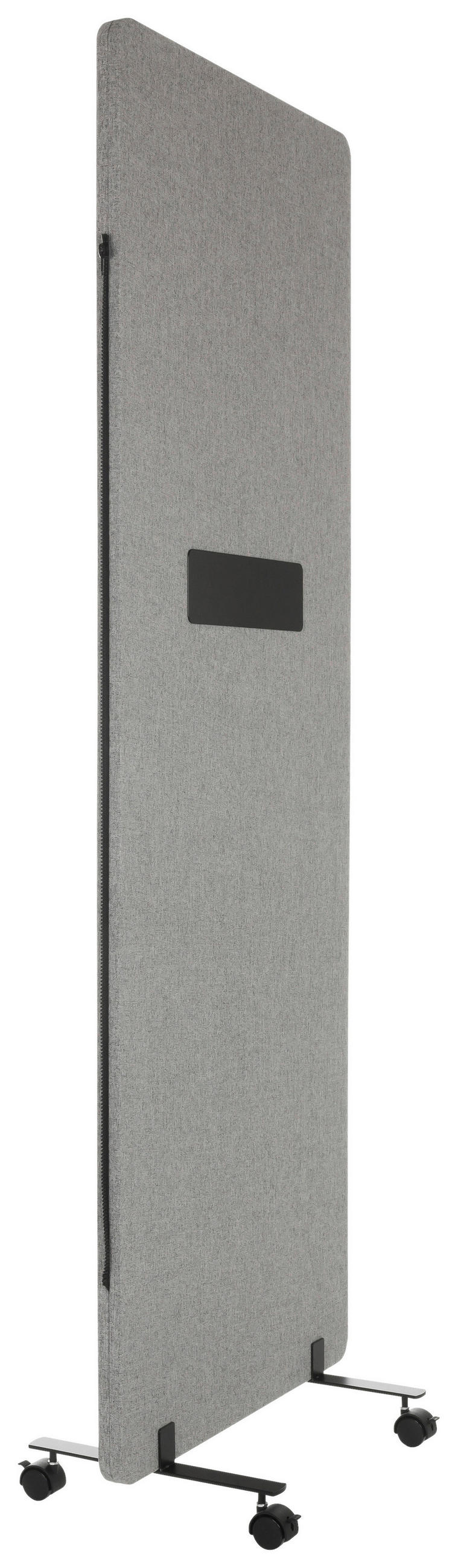 TRENNWAND Kunststoff, Textil, Metall Hellgrau, Klar  - Klar/Hellgrau, Basics, Kunststoff/Textil (60/177/3cm) - MID.YOU