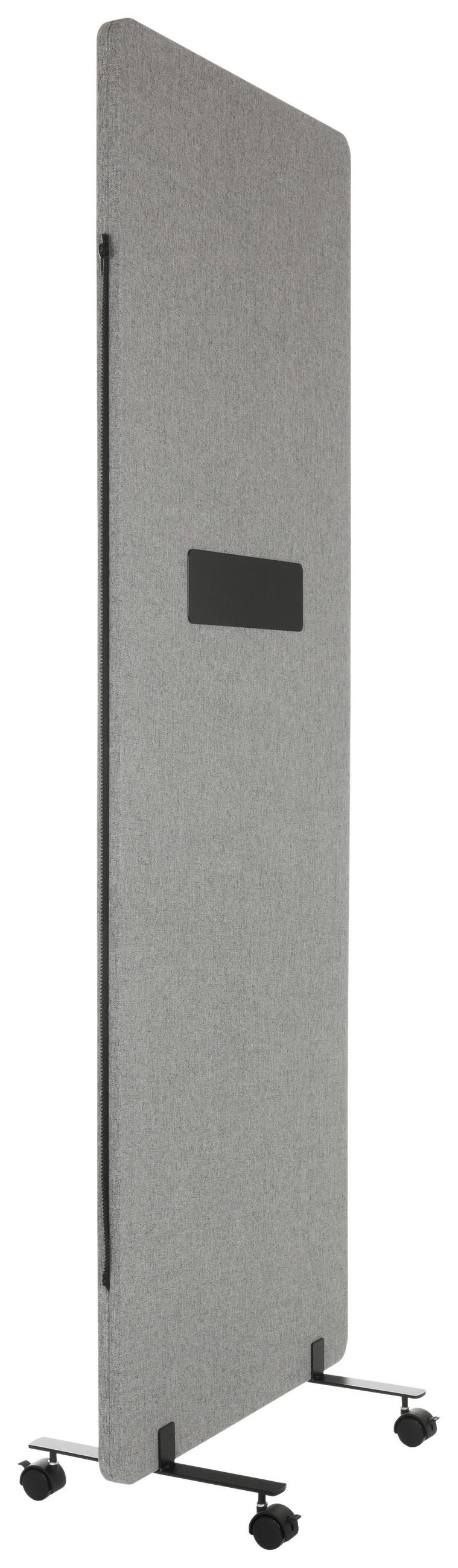 TRENNWAND Kunststoff, Textil, Metall Hellgrau, Klar  - Klar/Hellgrau, Basics, Kunststoff/Textil (60/177/3cm) - MID.YOU